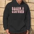 Groovy Bachelorette Bridal Bride Party Boozed And Confused Hoodie Lifestyle