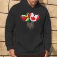 Guyanese Canadian Flags Inside Hearts With Roots Hoodie Lifestyle