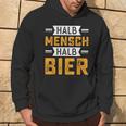 Halb Mensch Halb Bier Hoodie, Lustiges Spruch-Hoodie für Bierliebhaber Lebensstil