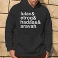 Happy Sukkot Jewish Holiday Four Species Lulav & Etrog Hoodie Lifestyle