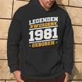 Herren Legenden 1981 Geboren 40 Geburtstag Jahre Spruch Papaater Kapuzenpullover Lebensstil