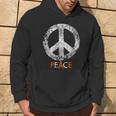 Hippie Peace Ban The Bomb Distressed Vintage Retro Graphic Hoodie Lifestyle