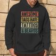 Hombre Awesome Dads Have Tattoos And Beards Día Del Padre Sudadera Estilo de vida