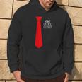 Home Office Outfit Red Tie Telecommute Working From Home Hoodie Lifestyle