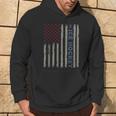 Ice Hockey American Flag Patriotic Usa 4Th Of July Vintage Hoodie Lifestyle