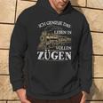 Ich Genieße Das Leben In Vollen Zugen Rahn Lok Commuter Hoodie Lebensstil