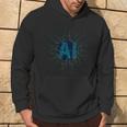 Intelligence Artificielle Lettres Bleues Ia Dans Un Style Électronique Sweat à capuche Lifestyle