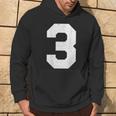 Jersey Number 3 Athletic Style Hoodie Lifestyle