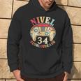 Jugador Nivel 34 Desbloqueado Cumpleaños Gaming Sudadera Estilo de vida