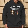 I Just Love Two Things Beagle And Ice Cream Dog Lover Hoodie Lifestyle