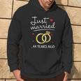 Just Married 44 Years Ago Couple 44Th Anniversary Hoodie Lifestyle