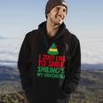 Just Like To Smile Smiling's My Favorite Elf Christmas Hoodie Lifestyle