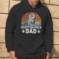 Katzenbesitzer Katzen Papa Retro Scottish Fold Dad Kapuzenpullover Lebensstil