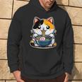 Kawaii Anime Calico Cat Ramen Hoodie Lifestyle