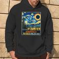 Kerrville Texas Total Solar Eclipse 2024 Starry Night Hoodie Lifestyle