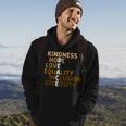 Kindness Peace Equality Inclusion Diversity Melanin Blm Hoodie Lifestyle