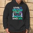 Level 9 Unlocked Awesome Since 2015 Gaming 9Th Birthday Hoodie Lifestyle