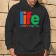 Life On Life's Terms Aa & Na Slogans Sayings Hoodie Lifestyle