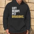 Lift Heavy Pet Dragons Vintage Weightlifting Deadlift Hoodie Lifestyle