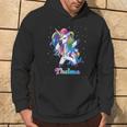 Thelma Name Personalisierbar Regenbogen-Einhorn Tupfen Personalisierbar Hoodie Lebensstil