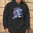 Loup De L'espace Cosmique Famille Des Loups Hurlant Constellation Sweat à capuche Lifestyle