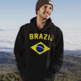 I Love Brazil Minimalist Brazilian Flag Hoodie Lifestyle