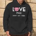 Love Pigs Don't Eat Them Vegan Animal Lover Hoodie Lifestyle