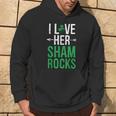 I Love Her Shamrocks Matching St Patrick's Day Couples Hoodie Lifestyle