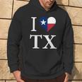 I Love Texas Tx FlagHoodie Lifestyle