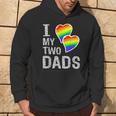 I Love My Two Dads Lgbt Pride Month And Father's Day Heart Hoodie Lifestyle