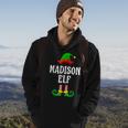 Madison Elf Personalized Name Christmas Family Matching Hoodie Lifestyle