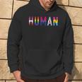 Man With Lesbian Gay Bi Transgender And Pan Flag Hoodie Lebensstil