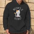 Meow's It Going Cats Pet Animals Owner Cat Lover Graphic Hoodie Lifestyle