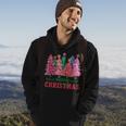 Merry And Bright Pink Christmas Tree Pink Christmas Costume Hoodie Lifestyle