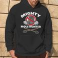 Mighty Mole Hunter Hoodie Lifestyle