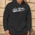 New York City Baseball Script Hoodie Lifestyle