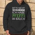 Nicht Schubsen Pfeffi Bauch Hoodie - Schwarz, Spaßiges Tee Lebensstil