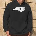 North Carolina Heart State Silhouette Hoodie Lifestyle