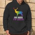 Oh Deer I'm Queer Reh Regenbogen Lgbtq Pride Herren Damen Kapuzenpullover Lebensstil