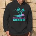 Palm Tree Sunset Summer Vacation Mexico Cozumel Beach Hoodie Lifestyle