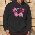 Pink Buffalo Plaid And Heart Balloons Valentine's Day Gnome Hoodie Lifestyle