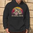 Pitbull Mom Vintage Smiling Pitbull Sunset Pbt Hoodie Lifestyle