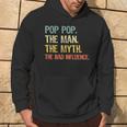 Pop-Pop The Man The Myth Bad Influence Vintage Retro Poppop Hoodie Lifestyle