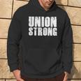 Pro Union Strong Blue Collar Worker Labor Day Dad Hoodie Lifestyle