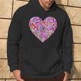 Psychedelic Heart Trippy Colors Rave Party Colorful Hoodie Lifestyle