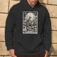 The Reader Tarot Card Book Lover Skeleton Reading Book Hoodie Lifestyle