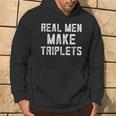 Real Make Triplets Dad Triplet Announcement Dads Hoodie Lifestyle