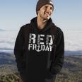 Red Friday Anchor Military Supportive Army Stamp Remember Hoodie Lifestyle