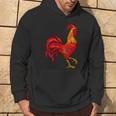 Red Rooster Vintage Retro Farmer Cock Bird Rooster Hoodie Lifestyle
