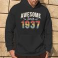 Retro 85 Years Old Awesome Since 1937 Vintage 85Th Birthday Hoodie Lifestyle